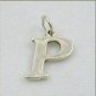 925 SILVER 0.16 CW DIAMOND ALPHABET ( P ) HANDMADE BEAUTIFUL CUTE CHARM PENDANT
