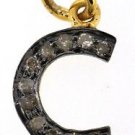 925 SILVER 0.12 CW DIAMOND ALPHABET ( C ) HANDMADE BEAUTIFUL CUTE CHARM PENDANT