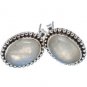 925 SOLID STERLING SILVER BLUE ONYX GEMTSONE HANDMADE DROP DANGLE EARRING