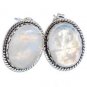 925 SOLID STERLING SILVER BLUE ONYX GEMTSONE HANDMADE DROP DANGLE EARRING