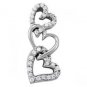925 SOLID STERLING SILVER ANTIQUE HANDMADE & SIGN PENDANT CHARM .25 PAVE DIAMOND