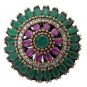 925 SOLID SILVER BRONZE HANDMADE TURKISH RING LABMADE RUBY GEMSTONE CZ SIZE 8.25