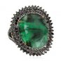 925 SOLID SILVER BRONZE HANDMADE TURKISH RING LABMADE AMETHYST CZ SIZE 9.5