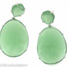 925 SOLID STERLING SILVER GREEN ONYX HANDMADE DANGLE EARRING