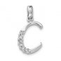 925 SILVER 0.12 CW DIAMOND ALPHABET ( U ) HANDMADE BEAUTIFUL CUTE CHARM PENDANT