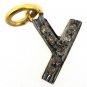 925 SILVER 0.17 CW DIAMOND ALPHABET ( Y ) HANDMADE BEAUTIFUL CUTE CHARM PENDANT