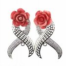 925 SOLID STERLING SILVER LABMADE ROSE GE GEMSTONE &CZ HANDMADE DANGLE EARRING