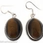 925 SOLID STERLING SILVER TIGER EYE OVAL HANDMADE EARRING
