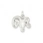 925 SILVER 0.83CT ROSE CUT DIAMOND HANDMADE VINTAGE ANTIQUE FLOWER CHARM PENDANT