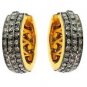 925 SILVER 0.28 CT DIAMOND BEAUTIFUL VINTAGE ANTIQUE HANDMADE STUD EARRING