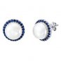 925 SILVER 0.45 CT ROSE CUT DIAMOND 8.30 CT LAB MADE GEMSTONE TURQUOISE EARRING