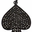 925 SILVER 1.50 CW ROSE CUT STUDDED BEAUTIFUL PLAYING CARD SPADE LOGO PENDANT