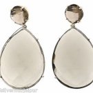 925 SOLID STERLING SILVER SMOKEY QUARTZ HANDMADE DANGLE EARRING