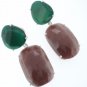 925 SOLID STERLING SILVER ONYX JASPER GEMSTONE HANDMADE DANGLE EARRING