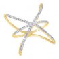 925 SILVER 0.25 CT NATURAL PAVE DIAMOND HANDMADE CHRISTIAN CROSS RING US 6.25