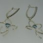 925 SOLID STERLING SILVER HANDMADE DANGLE LEVERBACK EARRING GEMSTONE, CZ