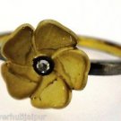 925 SILVER 0.03 CTS ROSE CUT DIAMOND HANDMADE VINTAGE ROYAL FLOWER RING US 8
