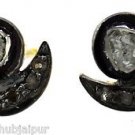 925 SILVER 0.10 CW POLKI DIAMOND 0.15 CW PAVE DIAMOND HANDMADE STUD