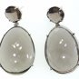 925 SOLID STERLING SILVER SMOKEY QUARTZ GEMSTONE HANDMADE DROP DANGLER EARRING