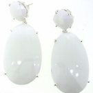 925 SOLID STERLING SILVER WHITE OPAL GEMSTONE HANDMADE DANGLER EARRING