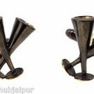 VICTORIAN VINTAGE HANDMADE 925 SILVER WINE GLASS MEN CUFF-LINKS PAIR 20X13 MM