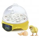 Automatic Mini Incubator 7 Egg Poultry Hatcher Digital Bird Temperature Control