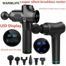 LED Massage Gun Cordless Rechargeable Muscle Stimulator Deep Tissue Massager