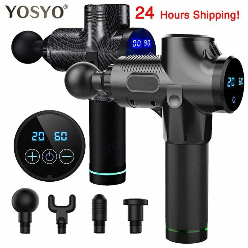 LCD Display Massage Gun Deep Muscle Massager Muscle Pain Body Massage