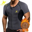 NINGMI Sport Shirt Body Shaper Slimming Waist Trainer Men Tank Top Neoprene