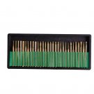 30Pcs/Kit Diamond Burr Bits Drill Glass Gemstone Titanium Coated Metal 1/8"