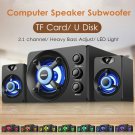 LED Light 2.1 Desktop Computer Speaker Heavy Bass Subwoofer Home Combination