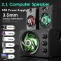 LED Light 2.1 Desktop Computer Speaker Heavy Bass Subwoofer Home Combination