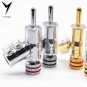 8pcs Hi-end YIVO Brass Copper Plated Gold or Rhodium Gun-type Audio Video