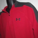 Under Armour 1/2 Zip Pullover Fleece Sweatshirt M ens Size Large L Red L/S Shirt