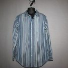 Boys THOMAS DEAN Flip Cuff Shirt size 7 Striped Dress Button Top Kids Polo Fit