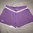 Under Armour Heat Gear Womens SEMI FITTED Fitness Shorts Size Large L Purple