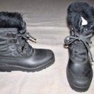 Womens SOREL Kaufman Snow Boots size 9 Black Duck Rubber Winter Lined Cold Gear