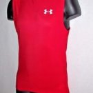Mens UNDER ARMOUR Compression shirt size MEDIUM Red Tank Top Spandex Workout M