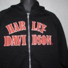 Harley Davidson Kids Small 6 Hoodie Black Hooded Sweatshirt Jacket Full zip boys