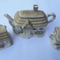 Lenox Irish Blessing Cottage  Tea Set 3 pcs Teapot, Creamer, and Sugar
