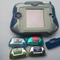 Used Pixter handheld game with 4 game 1 adapter and case holder