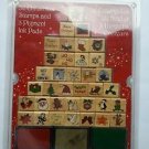 Christmas Stamps with Ink Pads 36 Set Craft Designs