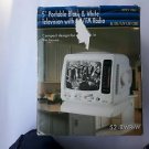 Spectra 5" Black & White Portable Vintage TV with AM/FM Radio