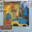 WolVol 3-in-1 Construction Bulldozer Dump Excavator Take-A-Part Truck Toy