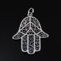 Fatima hand hamsa pendant necklace. sterling silver 925 FREE polishing cloth