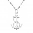 Small Anchor sailor pendant necklace. sterling silver 925 FREE polishing cloth