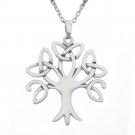 Celtic tree of life pendant necklace. sterling silver 925 FREE polishing cloth