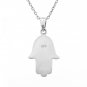 Fatima hand hamsa pendant necklace. sterling silver 925 FREE polishing cloth
