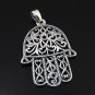 Fatima hand hamsa pendant necklace. sterling silver 925 FREE polishing cloth