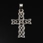 Celtic cross pendant necklace. sterling silver 925 FREE polishing cloth